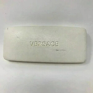 VERSACE HARD CASE EYE GLASS HOLDER WHITE